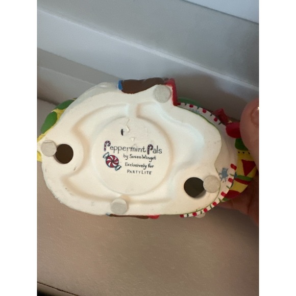 PartyLite Peppermint Pals Snowman Tealight Holder Christmas Candy Bowl Decor - Picture 4 of 10